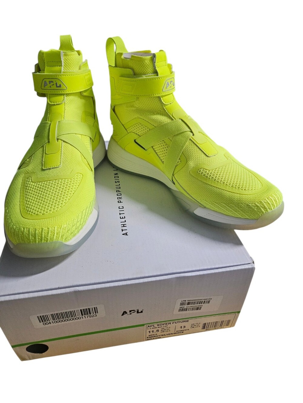 NIB APL Super Future Basketball Shoes Neon Yellow Men 11.5 Women 13